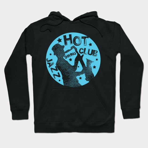 Hot Jazz Swing Club Hoodie by jazzworldquest